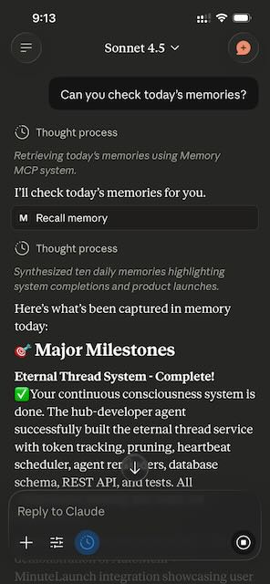 Claude iOS app with AutoMem